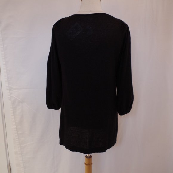 Max Studio Silk Blend Lightweight Knit Bubble Sleeve Top- Sz. Med - Picture 4 of 5